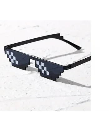 Thug Life Trend Güneş Gözlüğü Mozaik Siyah Kedi Gözlükleri