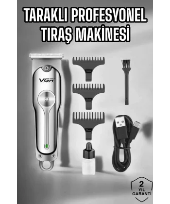 Tıraş Makinesi Paslanmaz Çelik Taraklı Güçlü Motor