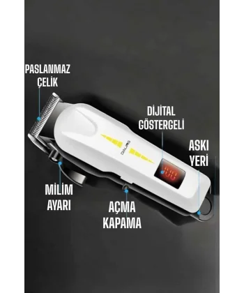 Tıraş Makinesi Uzun Ömürlü Batarya Keskin Bıçaklar ve Profesyonel