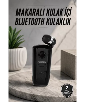 Tüm Telefonlara Uyumlu Mikrofonlu Titreşimli Makaralı Bluetooth Kulakiçi Kulaklık