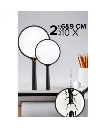 Turk 10X Büyüteç 6 ve 9 cm 2 li SET