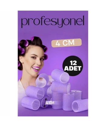 Turk 4 Cm Bigudi Saç Bigudisi Profesyonel 12 ADET