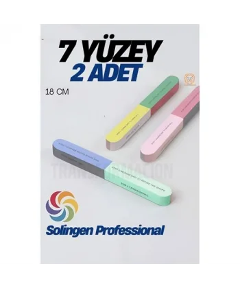 Turk 7 Yüzeyli Tırnak Törpü ve Parlatma Blok Sünger Solingen Professional