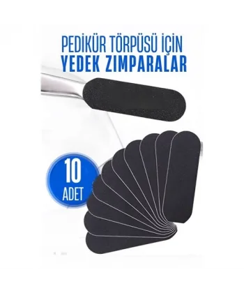 Turk Ayak Törpü Yedeği Yapışkanlı Törpü Zımparası Pedikür Törpü Yedeği 10 ADET