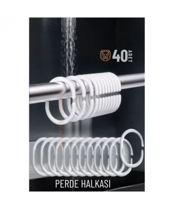 Turk Banyo Perde Halkaları 40 ADET