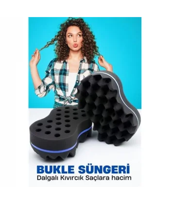 Turk Bukle Süngeri Dalgalı Kıvırcık Saçlara Bakım Süngeri