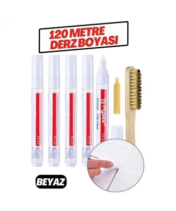 Turk Derz Arası 120 Metre Boyama Rötüş Kalemi BEYAZ