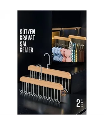 Turk Dolap İçi Askı 2 adet Sütyen Şal Kravat Kemer Çanta