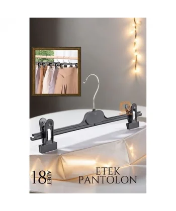 Turk Etek Pantolon Eşarp Kıskaçlı Askı 18 li SET