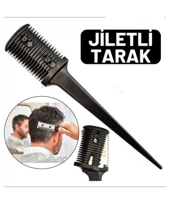 Turk Jiletli Kırık Saç Sakal Düzletme İnceltme Tarağı