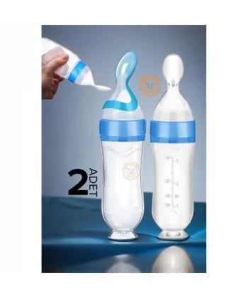 Turk Kaşıklı Bebek Mama Besleyici Silikon Littloo 2 ADET