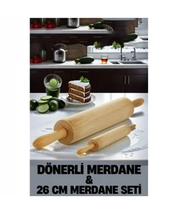 Turk Kendinden Dönerli Merdane 2 li SET Fabelle Design
