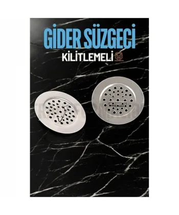 Turk Kilitlenebilir Metal Lavabo Evye Süzgeci 2 ADET