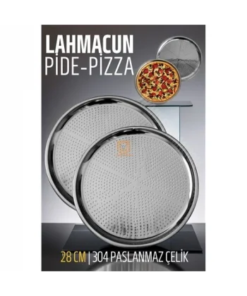 Turk Lahmacun Pizza Pide Pişirme Tepsisi 28 CM 2 li SET