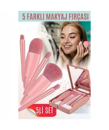 Turk Makyaj Fırça Kiti Aynalı ve Kutulu Profesyonel Makyaj Kiti