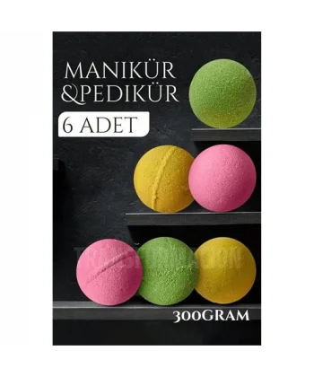 Turk Manikür Pedikür Topu Manikür Bombası 6 adet 300 Gram