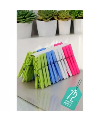 Turk Plastik Çamaşır Mandalı 72 Adet