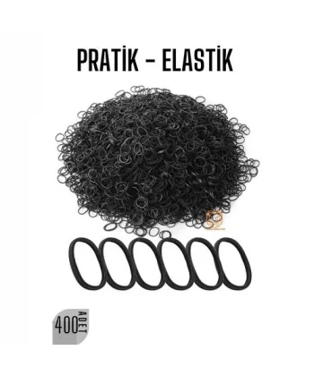 Turk Pratik Saç Lastik Toka 400 ADET SİYAH