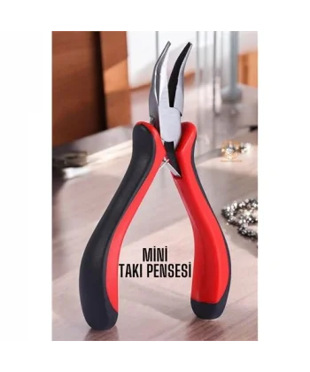 Turk Profesyonel Mini Eğri Kargaburun Takı Pensesi