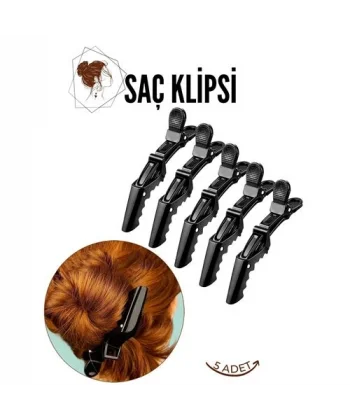 Turk Saç Pensi Saç Klipsi 5 Adet Crocodile Design