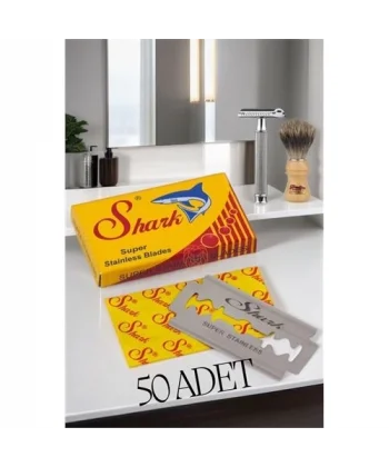 Turk Shark 50 Adet Paslanmaz Çelik Tıraş Jileti