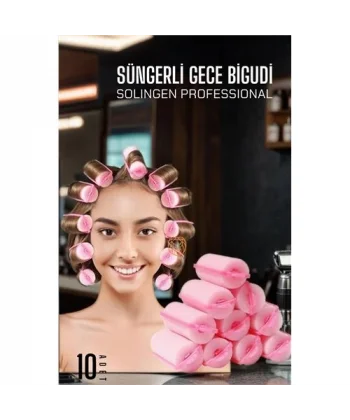 Turk Süngerli Gece Bigudisi 3 cm 10 Adet Solingen Professional