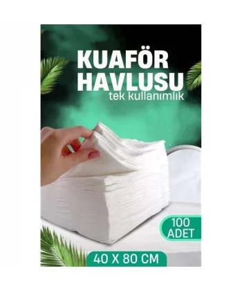 Turk Tek Kullanımlık Kuaför Havlusu - Berber Havlusu Spa Havlusu Medikal Havlu 100 Ad