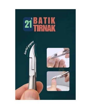 Turk Tırnak Batık Makası Pedikür Makası Paslanmaz Çelik Profesyonel