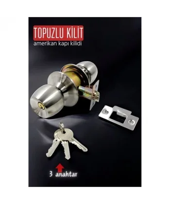 Turk Topuzlu Kilit Amerikan Kapı Kilit Buton Set