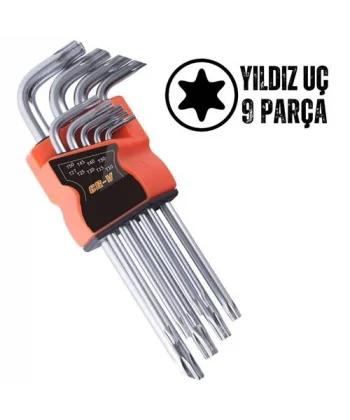 Turk Yıldız Torx Combination 9 Parça Alyan Seti