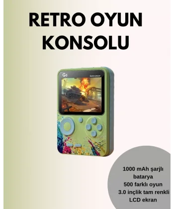 TV Bağlantılı 500 Oyunlu Mini Gameboy Konsol