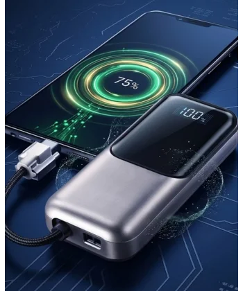 Type C ve Lightning Destekli Yüksek Kapasiteli Powerbank 13000 mAh