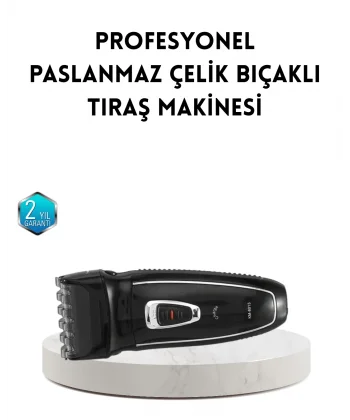Unisex Şarjlı Saç ve Sakal Kesme Makinesi – Sessiz Motor 1–12 mm Ayarlanabilir Başlık