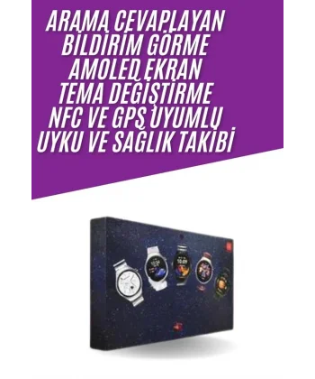 Unısex Yuvarlak Ekranlı 7 Kordonlu Akıllı Saat GPS Destekli Çoklu Kordon Seçeneği