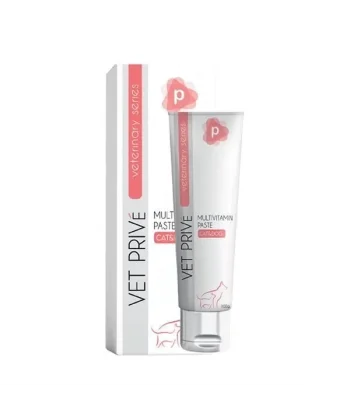 Vet Prive Multivitamin Desteği Sağlayan Kedi ve Köpekler için Malt Macun 100 Gr