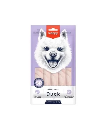 Wanpy Krema Ördekli Sıvı Köpek Ödülü 5x14 Gr
