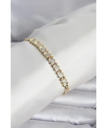 Xuping Model Zirkon Taşlı Gold Renk Kadın Bileklik
