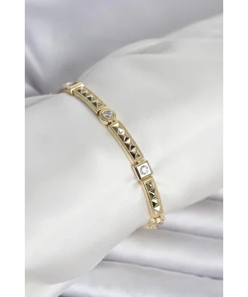 Xuping Punta Model Gold Renk Kadın Bileklik
