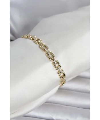 Xuping Zincir Model Gold Renk Kadın Bileklik