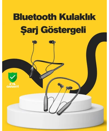 Y12 Bluetooth Boyun Bantlı Kulaklık – 100 Saat Pil Bluetooth 5.3 Dokunmatik Kontrol
