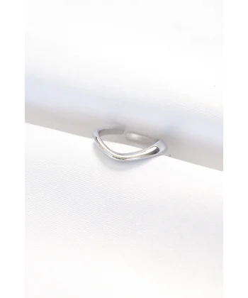 Yassı Silver Renk Ayarlanabilir Yüzük