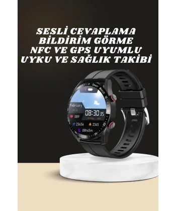 Yeni Model Akıllı Saat GPS Uyumlu Uyku ve Sağlık Takibi Sesli Görüşme