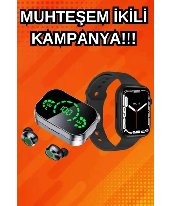 Yeni Nesil Akıllı Saat ve Ucuz Kaliteli Bluetooth Kablosuz Kulaklık Amoled Ekran