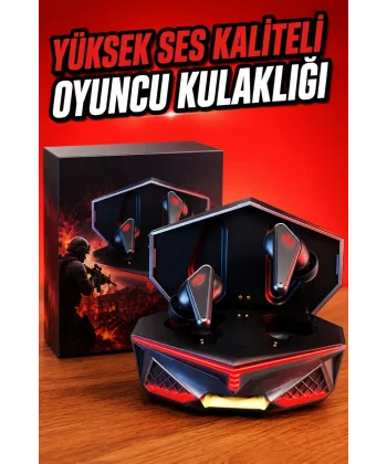 Yeni Nesil Oyuncu Kulaklığı Gürültü Önleyici Uzun Pil Ömrü Bluetooth Bağlantılı