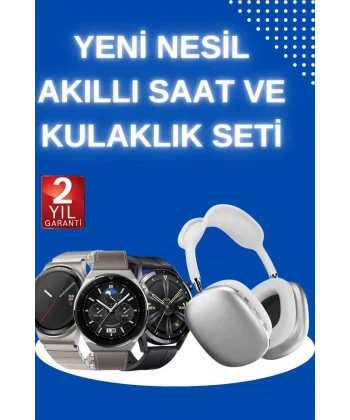 Yeni Nesil Sesli Görüşme Akıllı Saat ve Powerbank Çoklu Şarj Girişli Bluetooth Kulaklık Nabız Ölçer