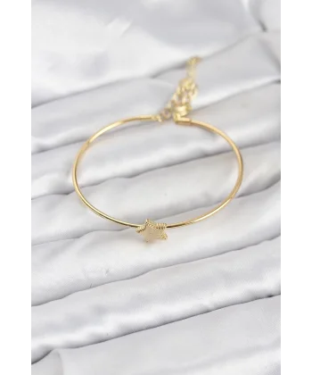 Yıldız Model Gold Renk Kadın Bileklik