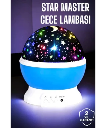 Yıldızlı Gökyüzü Projeksiyon Gece Lambası Hareketli Işık Şovu