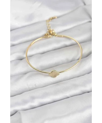 Yonca Model Gold Renk Kadın Bileklik