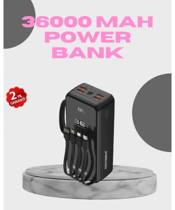 Yüksek Kapasiteli Powerbank Hızlı Şarj ve Kablosuz Destekli