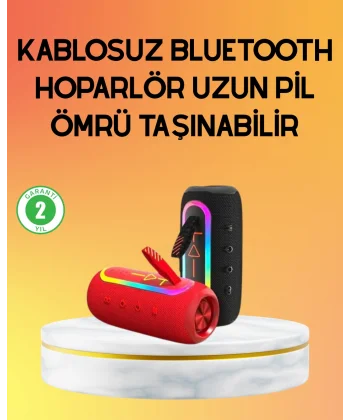 Yüksek Ses Kaliteli Kablosuz Hoparlör LED Işıklı